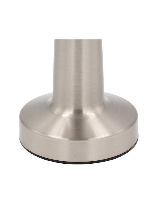 Keskor Metal Table Lamp LED with Silver Shade and Base