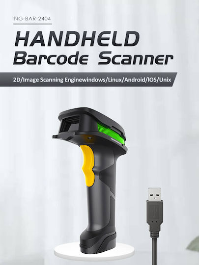 NG Handheld-Scanner Verkabelt mit 2D- und QR-Barcode-Lesefunktion