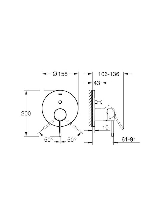 Grohe Essence за душ кабина 2 изхода