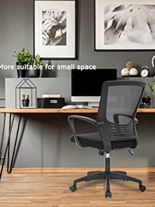 Rhea Reclining Office Chair with Fixed Arms Black Lamtech
