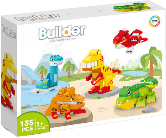 Bufnitel Cuburi De Construit Steam Dinosaurs Pentru 3+ Ani 135 Bucăți