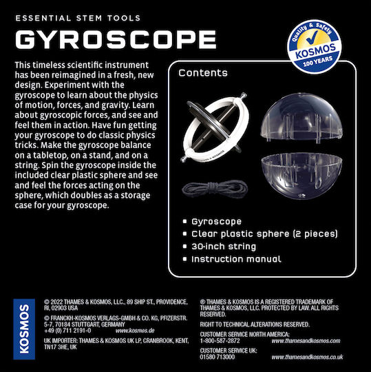 Kosmos STEM Gyroscope Kit STEM Joc Educațional Experimente