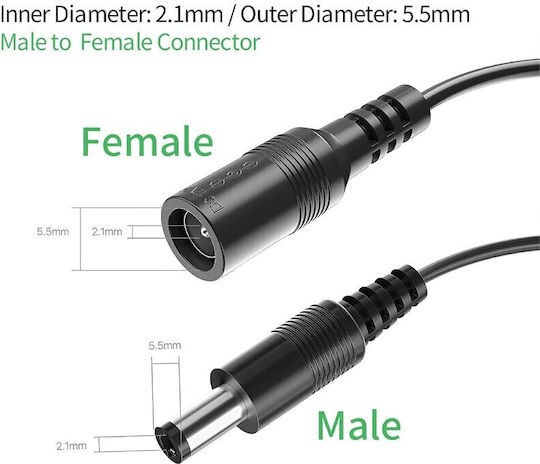 Ez-dcsp6 1xdc Female 6xdc Male Cable 5.5*2.1mm 40cm