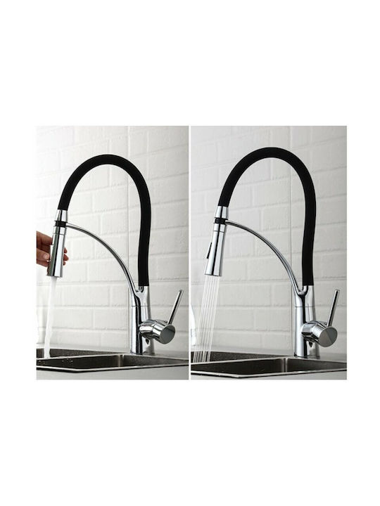 Poly U-Shaped Kitchen Faucet Counter Silver