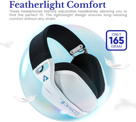 Armaggeddon Cosmic III Lite Über Ohr Gaming-Headset mit Verbindung Bluetooth Weiß
