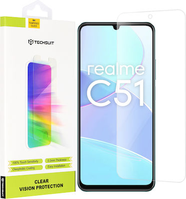 Techsuit Clear Vision Glass Tempered Glass (Realme C51)