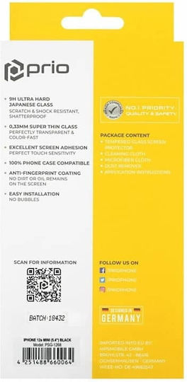 Prio 3D Tempered Glass Μαύρο (iPhone 13 mini)