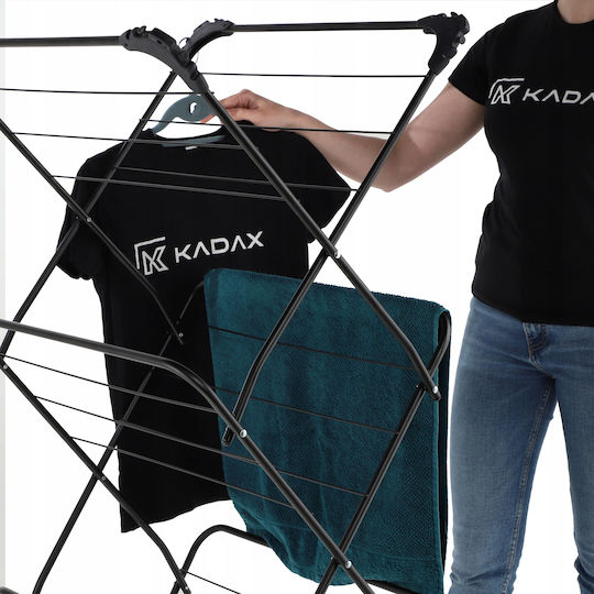Kadax Pliere Suport de uscat rufe pardoseală cu lungimea de uscare 15m