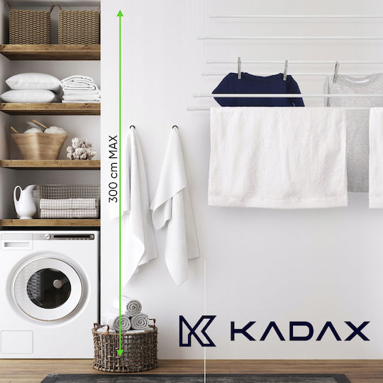 Kadax Απλώστρα Τοίχου με Μήκος Απλώματος 3m