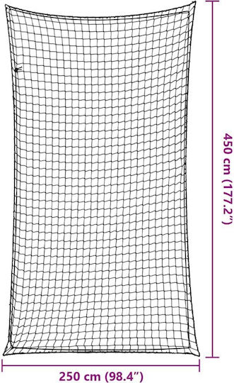 vidaXL Δίχτυ Αποσκευών Αυτοκινήτου 250x250cm Μαύρο