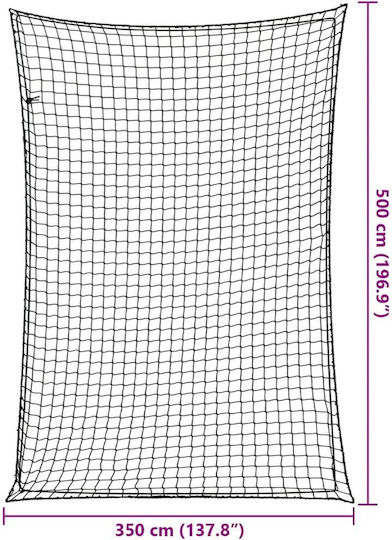 vidaXL Δίχτυ Αποσκευών Αυτοκινήτου 350x350cm Μαύρο