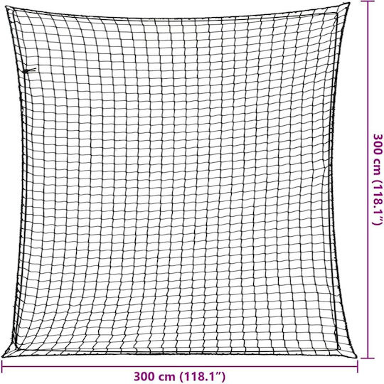 vidaXL Δίχτυ Αποσκευών Αυτοκινήτου 245x245cm Μαύρο