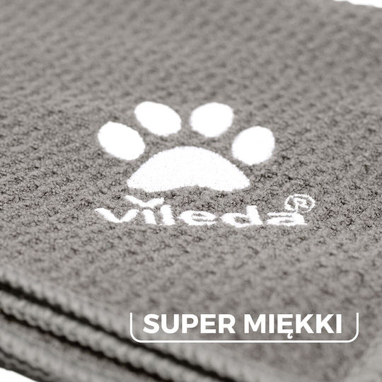 Vileda Pet Pro Πετσέτα για Καθαρισμό Σώματος Σκύλου Γκρι 65x65cm