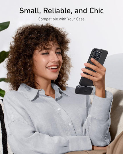 Anker Nano Power Bank 5000mAh 22.5W με Θύρα USB-C Μαύρο
