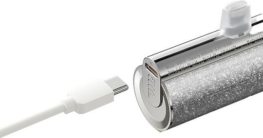 Veger W0573 Lipstick-Lightning Power Bank 5000mAh 20W Power Delivery Ασημί