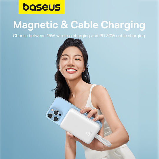 Baseus Mini MagSafe Power Bank 10000mAh 20W Power Delivery Бял