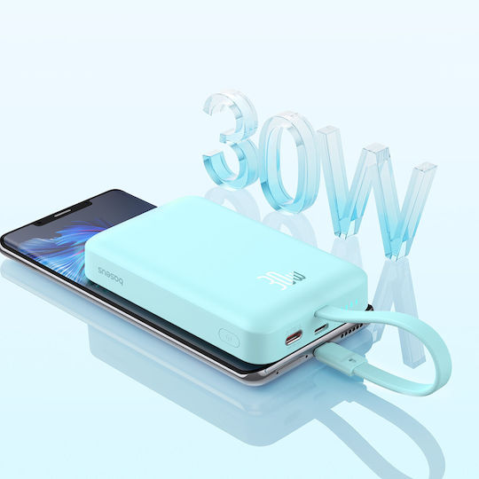 Baseus Magnetic Mini MagSafe Power Bank 10000mAh 30W with USB-C Port Power Delivery Blue