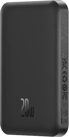 Baseus Mini Power Bank 5000mAh 20W με Θύρα USB-C Μαύρο