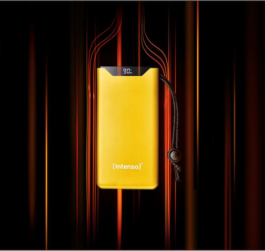Intenso F10000 Power Bank 10000mAh 20W cu Port USB-A și Port USB-C Quick Charge 3.0 Galben