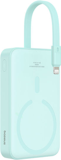 Baseus Magnetic Mini MagSafe Power Bank 10000mAh 20W με Θύρα USB-C Power Delivery Mint