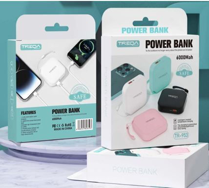 Treqa TR-953 Power Bank 6000mAh Schwarz