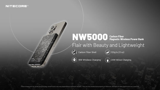 NiteCore NW5000 Power Bank 5000mAh 15W Power Delivery Gray