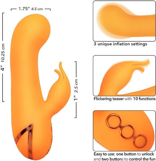 Calexotics Montecito Muse Vibrator Rabbit Orange de California Dreaming Cod produs D-239980