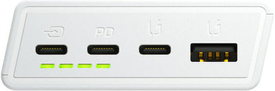 Green Cell PowerPlay20s 20000mAh 22.5W with USB-A Port and 3 USB-C Ports Quick Charge 3.0 White