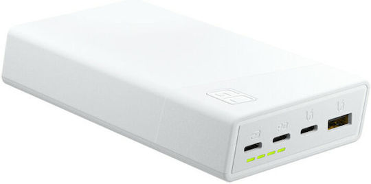 Green Cell PowerPlay20s 20000mAh 22.5W with USB-A Port and 3 USB-C Ports Quick Charge 3.0 White