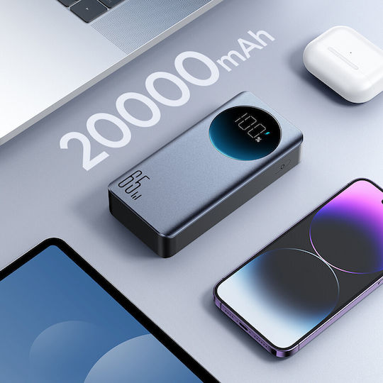 Joyroom JR-PBF04 Power Bank 20000mAh 65W με Θύρα USB-A και 2 Θύρες USB-C Μαύρο