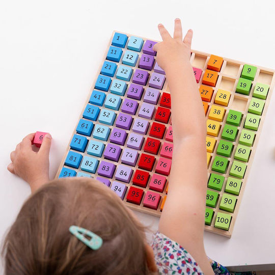 Big Jigs Table With 100 Colored Numbers Lernspiel Wissen aus Holz