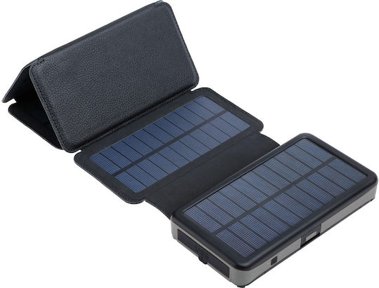 Sandberg Solar 6 Panel Ηλιακό Power Bank 20000mAh 7.5W με 2 Θύρες USB-A και Θύρα USB-C Μαύρο