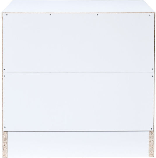 Κομοδίνο Polo Ξύλινο Λευκό 45x35.5x45cm
