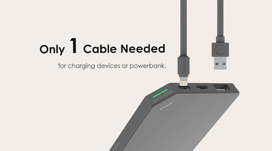 Allocacoc Slim Aluminium Power Bank 5000mAh με Θύρα USB-A Ασημί