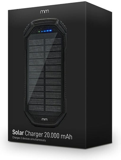 Mikamax Ηλιακό Power Bank 20000mAh Μαύρο