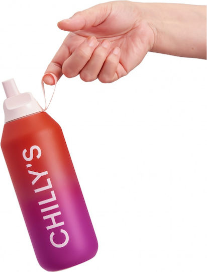 Chilly's Series 2 Flip Thermosflasche Rostfreier Stahl BPA-frei 500ml Endless Horizon mit Stroh