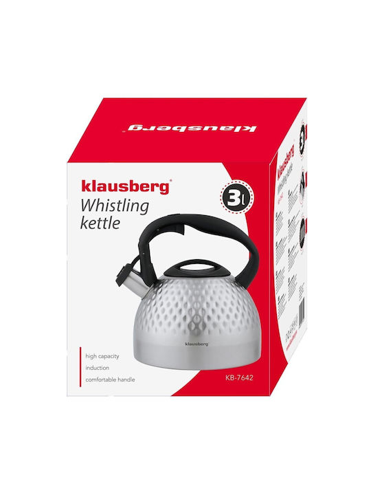Klausberg Fierbător Inoxidabil Argintiu 3000ml