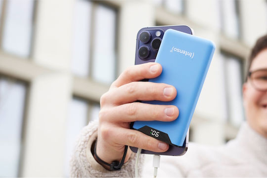 Intenso F10000 Power Bank 10000mAh 20W με Θύρα USB-A και Θύρα USB-C Quick Charge 3.0 Μπλε