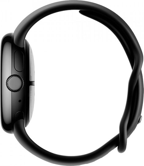 Google Pixel Watch 2 Aluminium 41mm με Παλμογράφο (Matte Black / Obsidian Active Band)