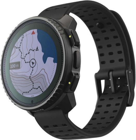 Suunto Vertical Solar Stainless Steel 49mm Waterproof Smartwatch with Heart Rate Monitor (Black)