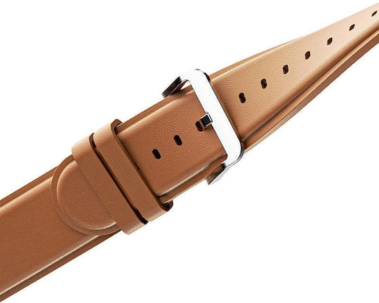 Mibro Watch Lite 2 με Παλμογράφο (Brown Leather & Black Silicone Strap)
