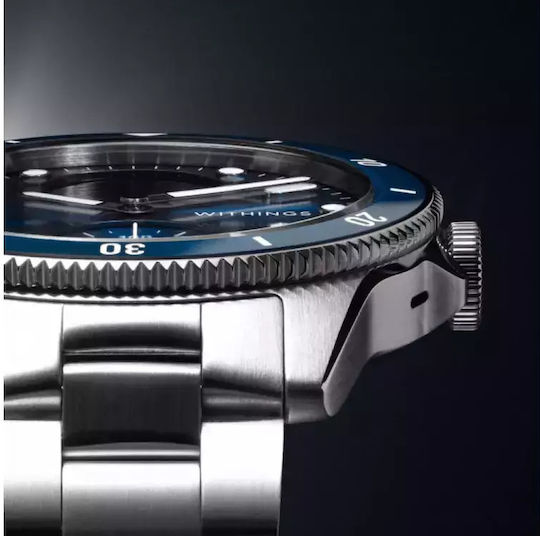 Withings Scanwatch Nova Stainless Steel 42mm Αδιάβροχο με Παλμογράφο (Dark Blue)