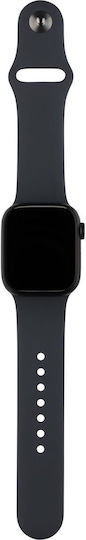 Apple Watch Series 9 Cellular Aluminum 45mm Waterproof with eSIM and Heart Rate Monitor (Midnight with Midnight Sport Band - M/L)