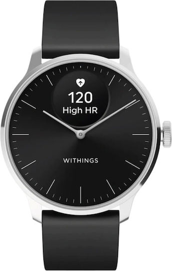 Withings ScanWatch Light Stainless Steel 37mm Waterproof with Heart Rate Monitor (Black)