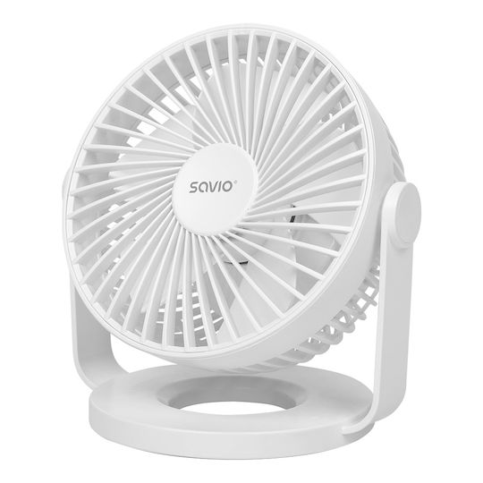 Savio USB / Electric Office/Home Fan White Ad-01 5W