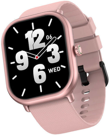 Zeblaze GTS 3 Pro 46mm Smartwatch με Παλμογράφο (Ροζ)