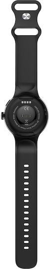 LinWear La24 Smartwatch με Παλμογράφο (Μαύρο)