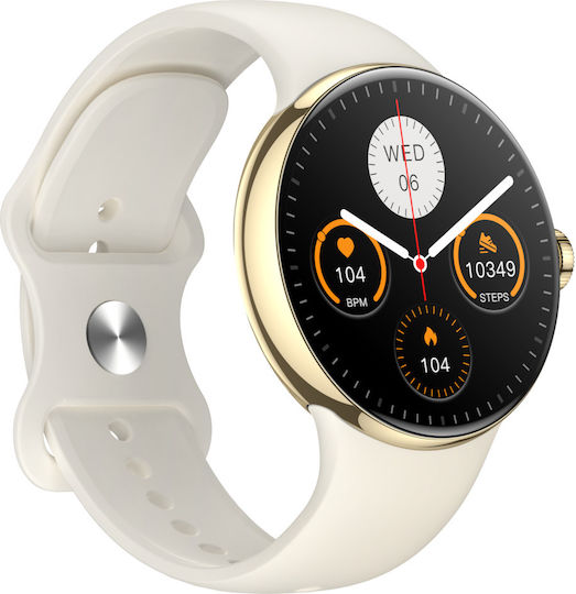 LinWear La24 Smartwatch with Heart Rate Monitor (Gold)