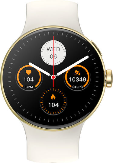 LinWear La24 Smartwatch with Heart Rate Monitor (Gold)