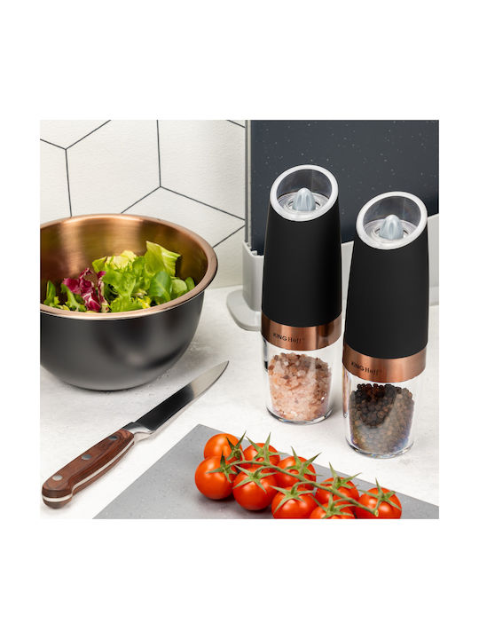 KING Hoff Electric Set Spice Mills made of Plastic in Black Color 2pcs